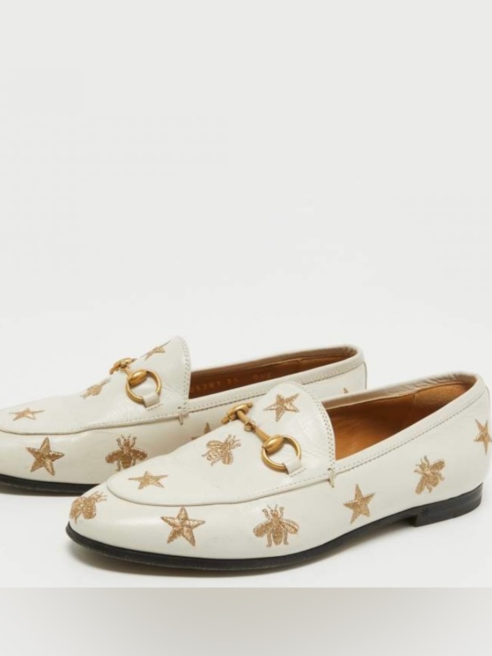 New Authentic Gucci Jordaan Embroidered Bee Loafers. Size 35
